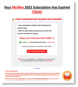 how to report mcafee phishing email.